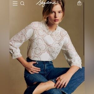 Sezane Bianca Blouse. Size 38